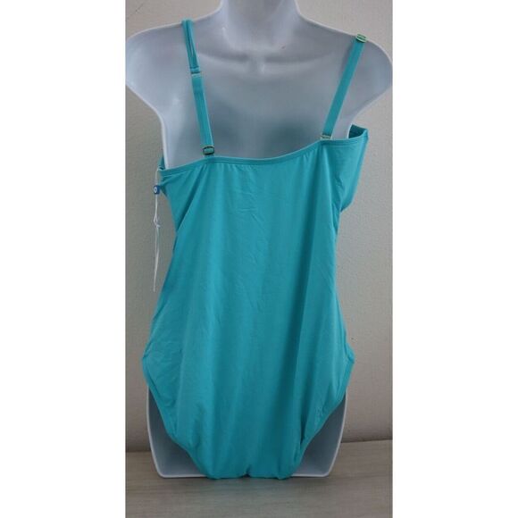 Bleu Rod Beattie Women Sz 14 Blue Behind The Seams One Piece Swimsuit $119 - Picture 4 of 14